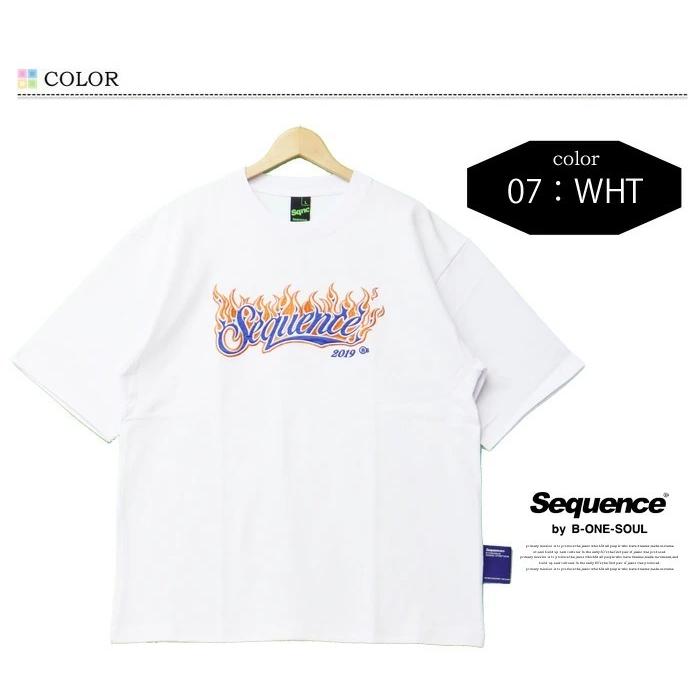 SALE セール Sequence シーケンス ファイヤーベースボールロゴ 半袖 Tシャツ 半T メンズ レディース ユニセックス ビッグシルエット 半袖Tシャツ 2570032 | Prosperity Sequence | 02
