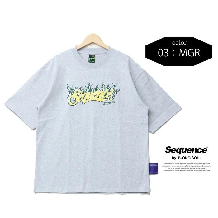 SALE セール Sequence シーケンス ファイヤーベースボールロゴ 半袖 Tシャツ 半T メンズ レディース ユニセックス ビッグシルエット 半袖Tシャツ 2570032 | Prosperity Sequence | 05