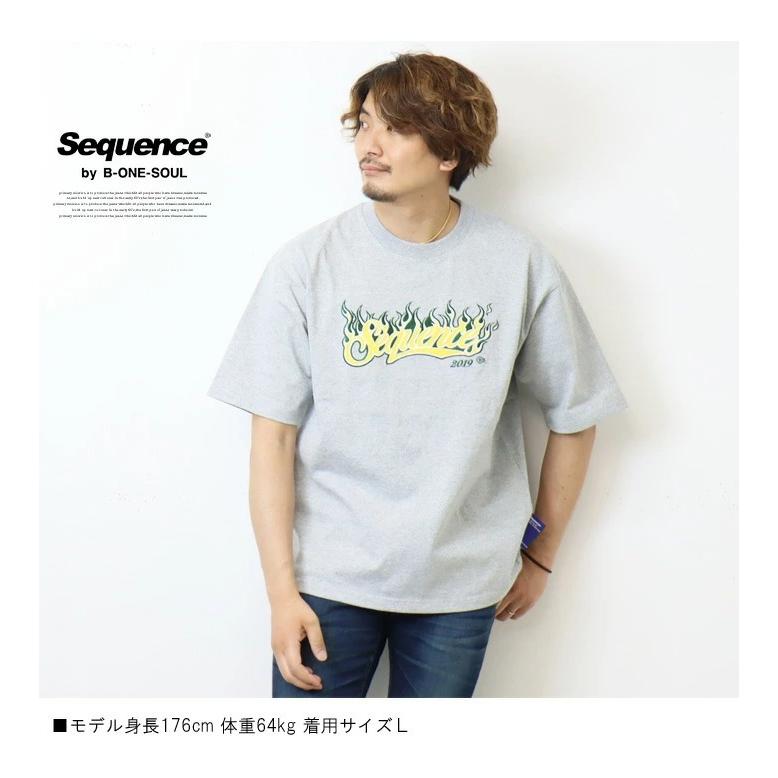 SALE セール Sequence シーケンス ファイヤーベースボールロゴ 半袖 Tシャツ 半T メンズ レディース ユニセックス ビッグシルエット 半袖Tシャツ 2570032 | Prosperity Sequence | 06