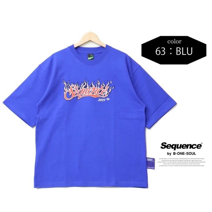 SALE セール Sequence シーケンス ファイヤーベースボールロゴ 半袖 Tシャツ 半T メンズ レディース ユニセックス ビッグシルエット 半袖Tシャツ 2570032 | Prosperity Sequence | 08