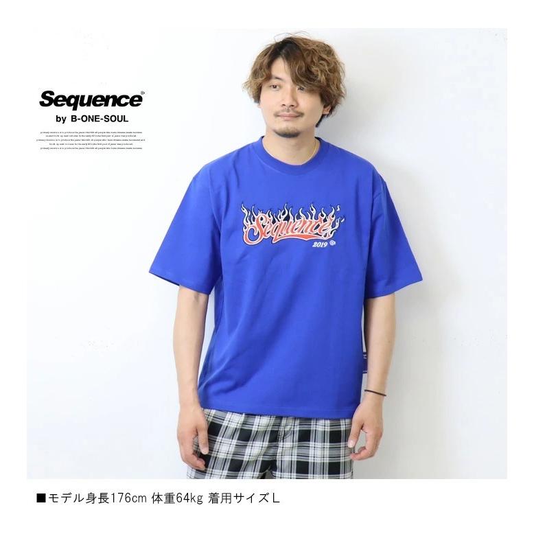 SALE セール Sequence シーケンス ファイヤーベースボールロゴ 半袖 Tシャツ 半T メンズ レディース ユニセックス ビッグシルエット 半袖Tシャツ 2570032 | Prosperity Sequence | 09