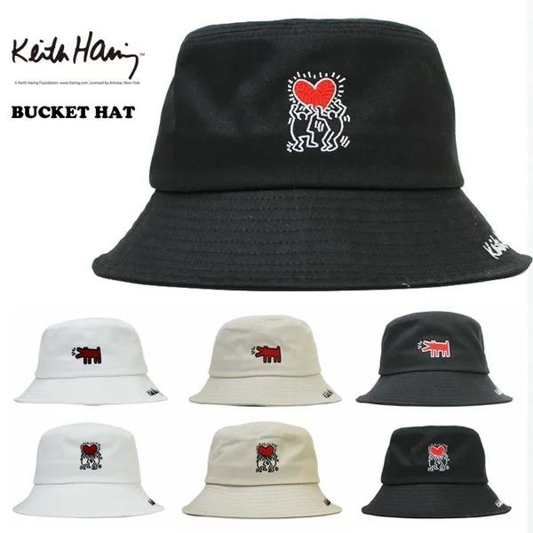 Keith Haring キースへリング アートロゴ バケットハット バケハ メンズ レディース ユニセックス keith_buckethat | Keith Haring