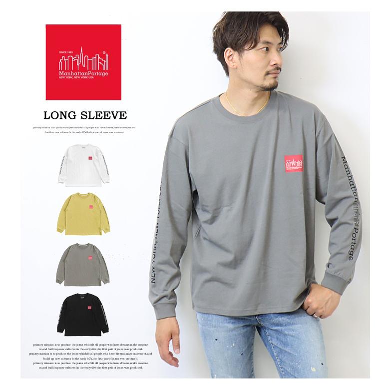 Manhattan Portage（マンハッタンポーテージ） 袖プリント 長袖 T 