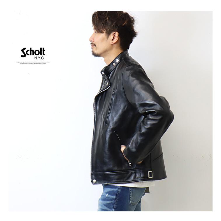 Schott N.Y.C ショット ダブル ブレスト ライダースジャケット Schott N.Y.C ショット ダブル ブレスト ライダースジャケット