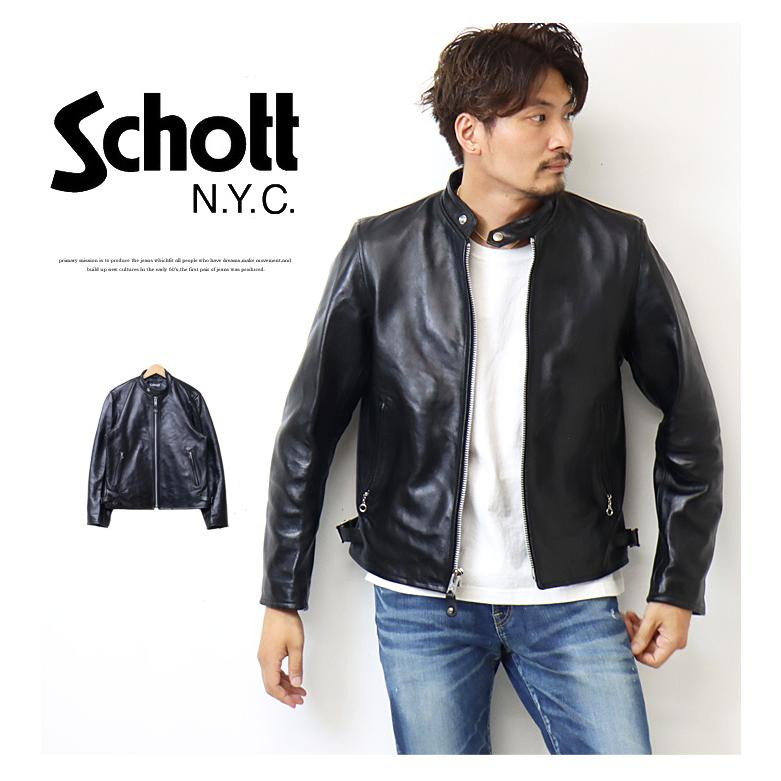 Schott ショット 70’S シングル ライダース ライダースジャケット レザージャケット ライトアウター 革ジャン ブルゾン メンズ 送料無料 3111052｜rexone｜02