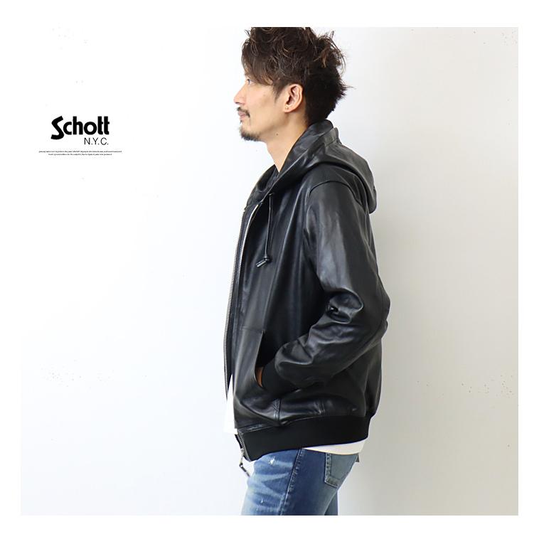 Schott N.Y.C ショット フルジップレザーパーカー ライダース Schott N.Y.C ショット フルジップレザーパーカー ライダース