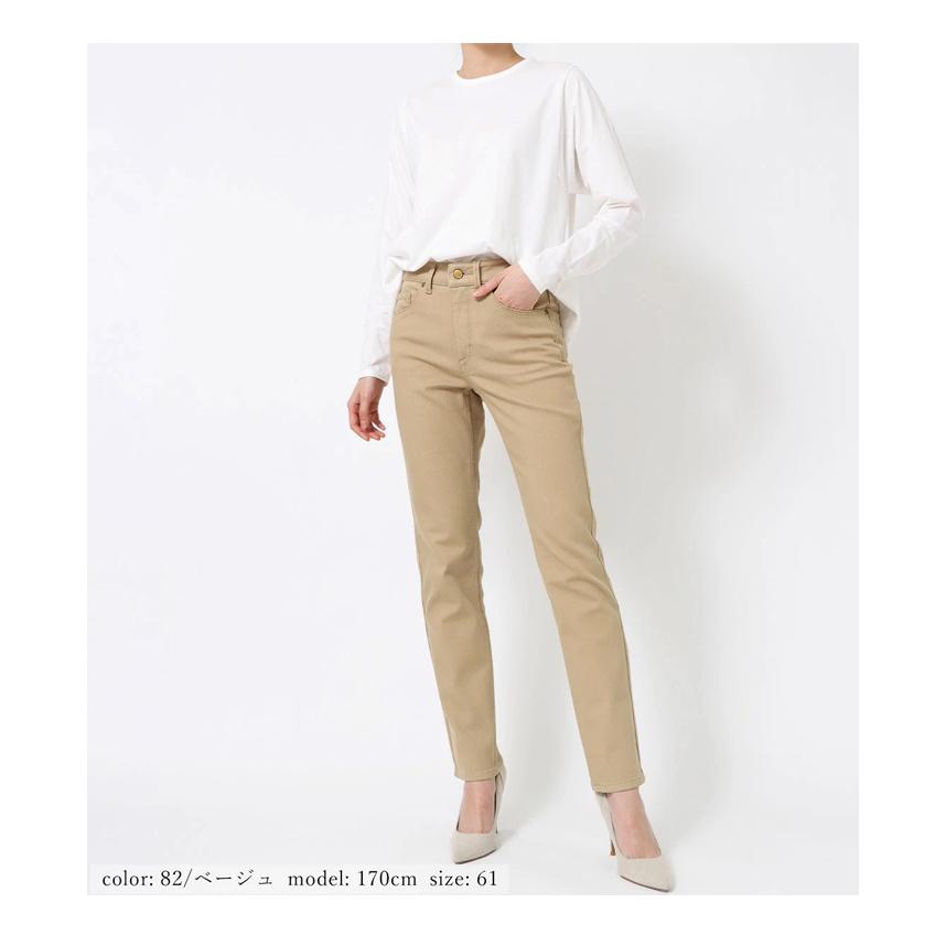 SALE セール Mrs.Jeana ミセスジーナ レディース 裏起毛 ストレート 暖パン 暖かいパンツ 股上深め ストレッチ カラーパンツ WARM 送料無料 MJ-4722 |  | 07