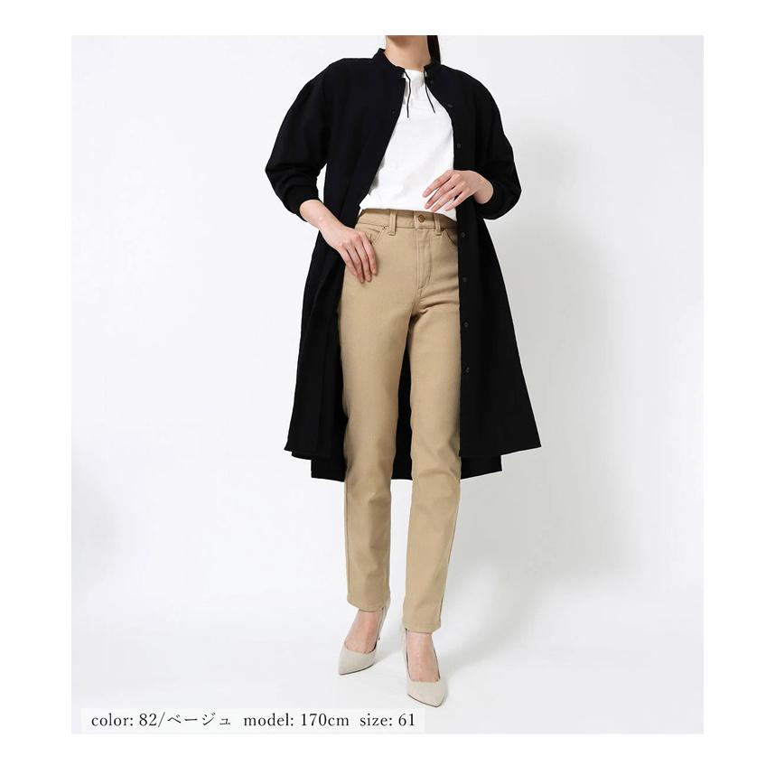 SALE セール Mrs.Jeana ミセスジーナ レディース 裏起毛 ストレート 暖パン 暖かいパンツ 股上深め ストレッチ カラーパンツ WARM 送料無料 MJ-4722 |  | 08