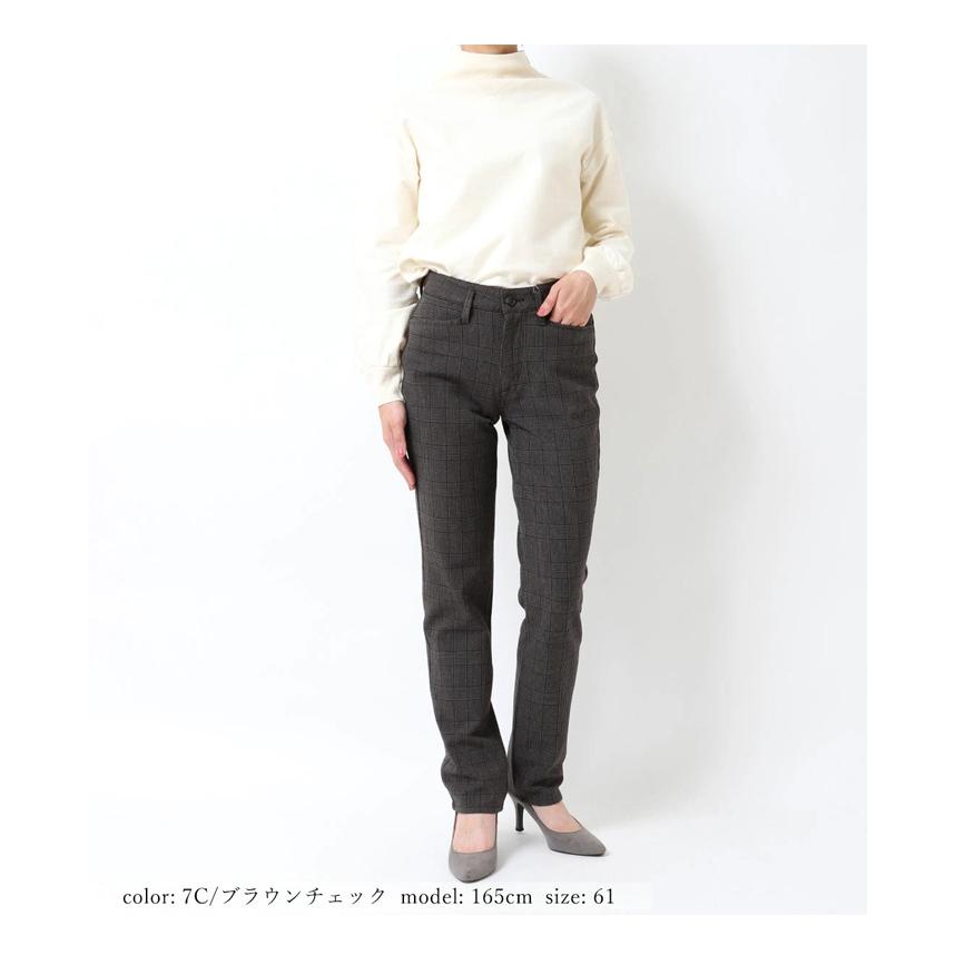 SALE セール Mrs.Jeana ミセスジーナ 両面起毛 ストレート 暖パン 暖かいパンツ ウールライク 股上深め ストレッチ カラーパンツ レディース 送料無料 MJ-4732 |  | 03