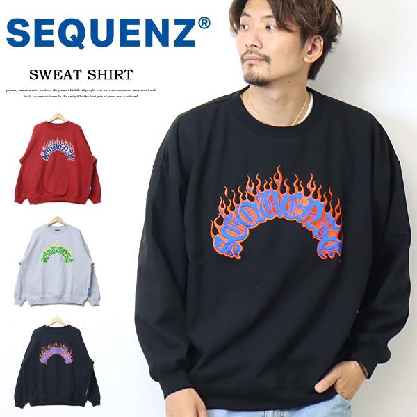SEQUENZ シークエンズ オールドイングリッシュ ファイヤーロゴ 刺繍 スウェットシャツ トレーナー 裏起毛 メンズ レディース ユニセックス 送料無料 2770020 | BEN DAVIS