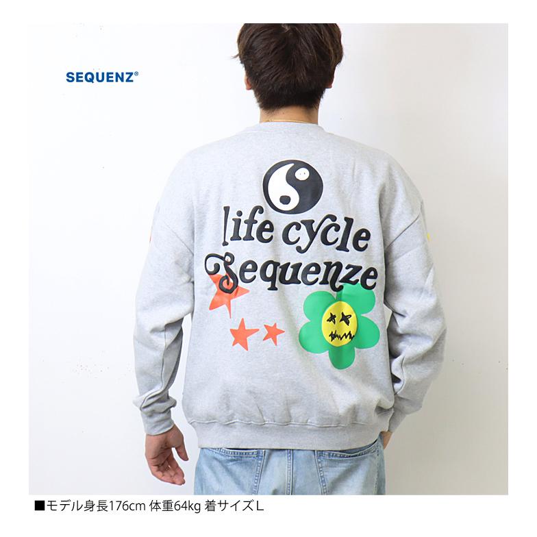 SEQUENZ シークエンズ ハッピー スマイル 発泡プリント スウェットシャツ トレーナー 裏起毛 メンズ レディース ユニセックス 送料無料 2770021 | BEN DAVIS | 06