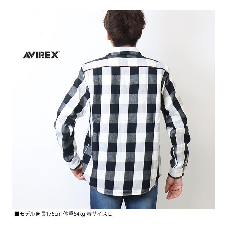 AVIREX アヴィレックス 長袖 ブロックチェック ワークシャツ 長袖シャツ チェックシャツ メンズ アビレックス 送料無料 6125137｜rexone｜05