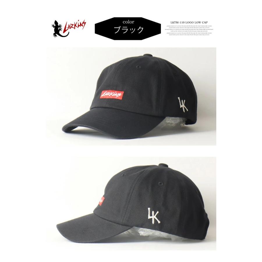 LARKINS ラーキンス ボックスロゴ刺繍 ローキャップ 帽子 メンズ レディース ユニセックス キャップ ブランドロゴ ベースボールキャップ LKTM-110 | LARKINS | 12