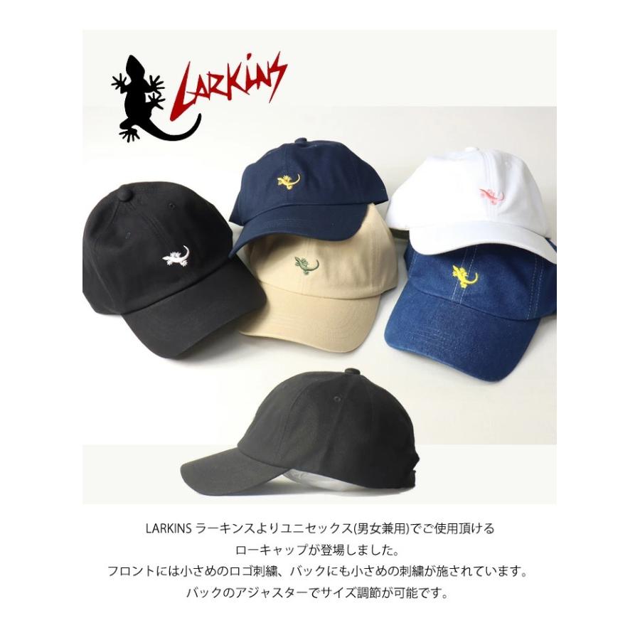 LARKINS ラーキンス ロゴ刺繍 ローキャップ 帽子 メンズ レディース ユニセックス キャップ ブランドロゴ ベースボールキャップ LKTM-100 | LARKINS | 01