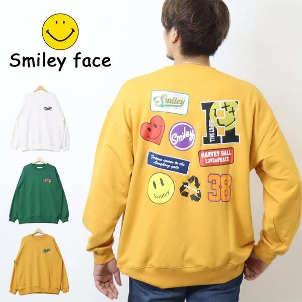 SMILEY FACE（スマイリーフェイス） プリント ワッペン ビッグ