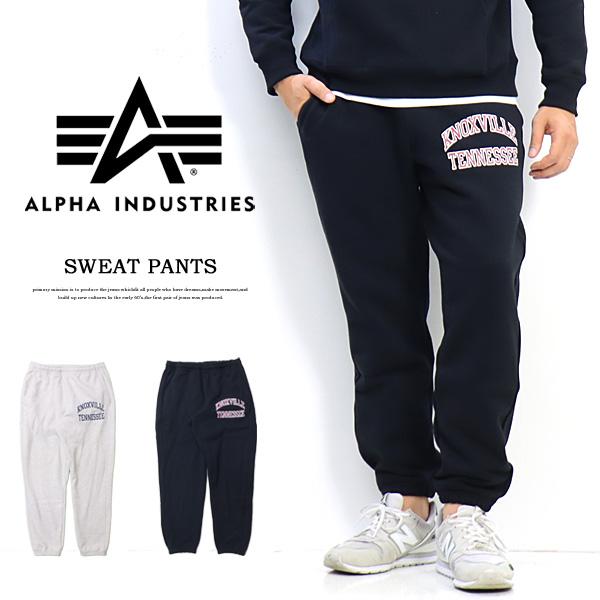 SALE セール ALPHA INDUSTRIES アルファ インダストリーズ カレッジプリント スウェットパンツ 裏微起毛 メンズ 送料無料 TB1074 | Alpha Industries