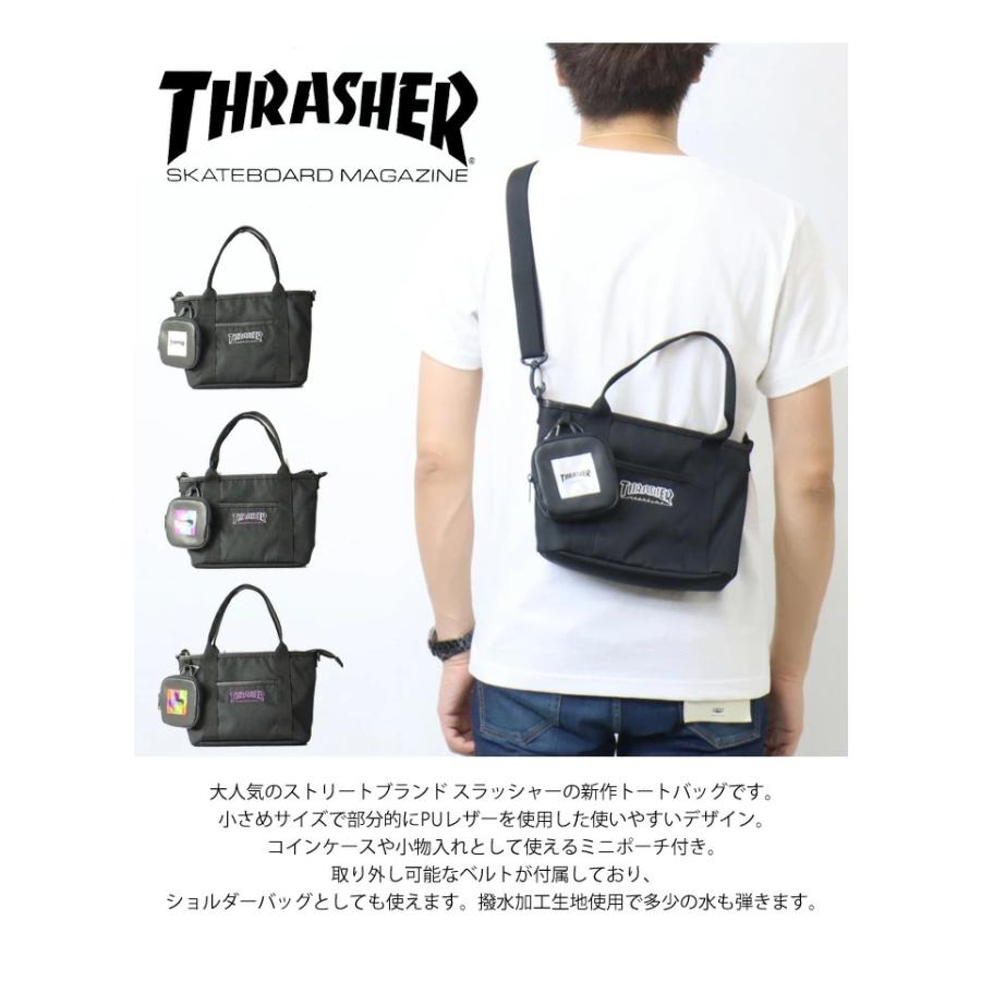 THRASHER スラッシャー ミニトートバッグ ミニポーチ付き トート
