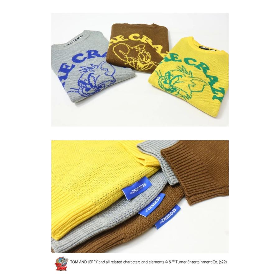 SEQUENZ トムとジェリー フェイス セーター ニット クルーネック メンズ レディース ユニセックス ビッグシルエット 送料無料 2770906 |  | 11