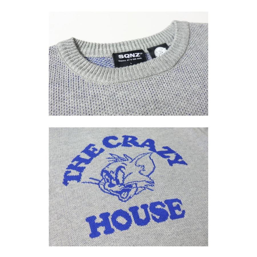 SEQUENZ トムとジェリー フェイス セーター ニット クルーネック