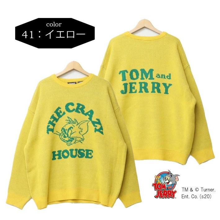 SEQUENZ トムとジェリー フェイス セーター ニット クルーネック