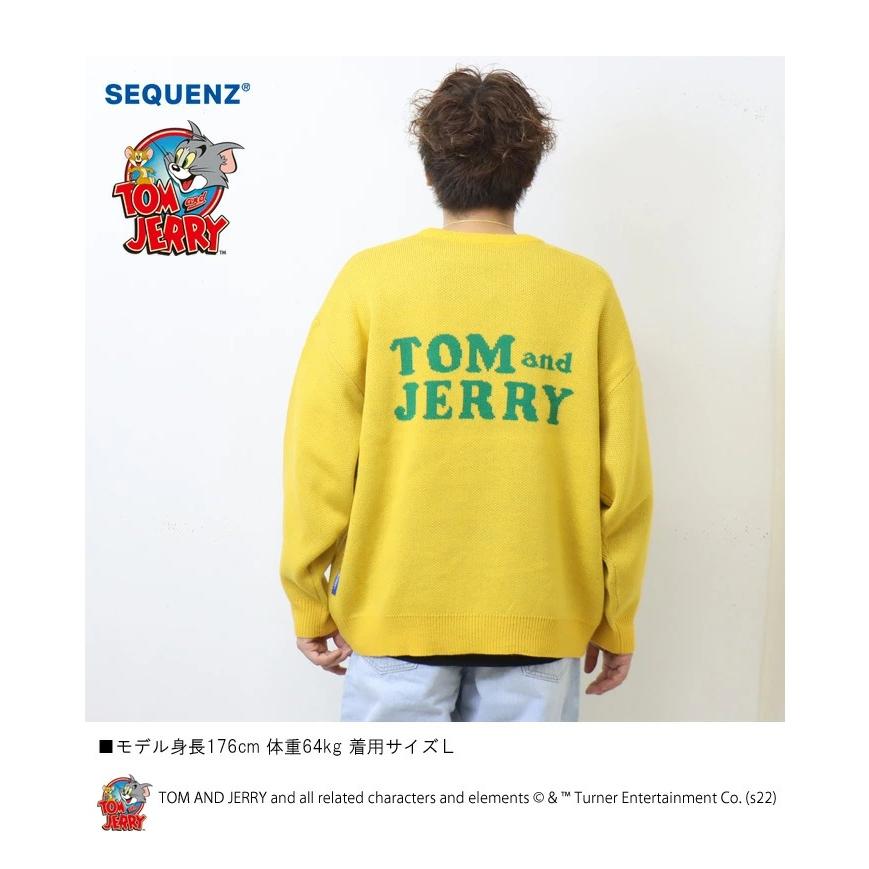 SEQUENZ トムとジェリー フェイス セーター ニット クルーネック