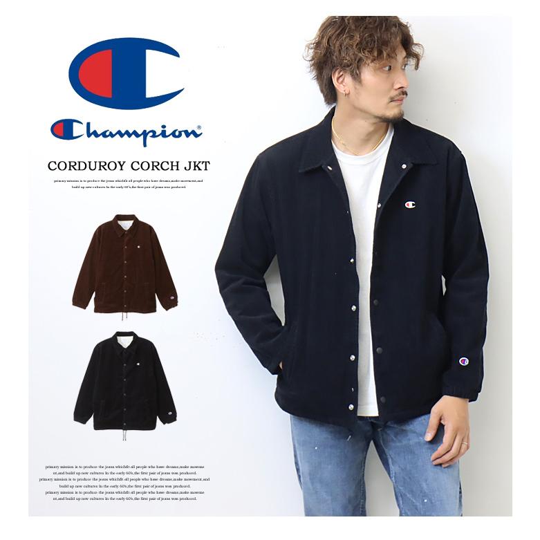 Champion チャンピオン コーデュロイ コーチジャケット メンズ レディース ユニセックス ライトアウター ブルゾン 送料無料 C3-W605｜rexone｜02