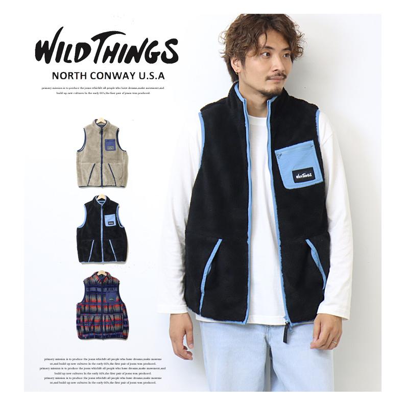 WILD THINGS ワイルドシングス フラッフィー ボア ベスト メンズ WILD THINGS ワイルドシングス フラッフィー ボア ベスト メンズ
