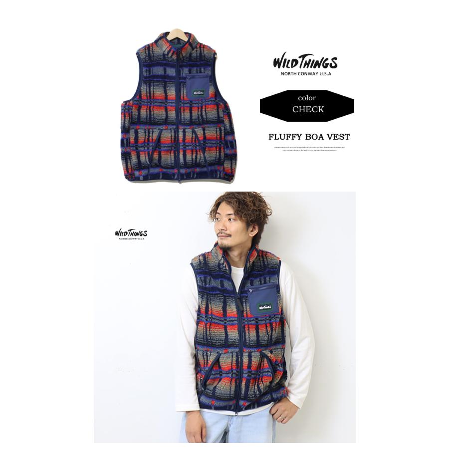 WILD THINGS ワイルドシングス フラッフィー ボア ベスト メンズ WILD THINGS ワイルドシングス フラッフィー ボア ベスト メンズ