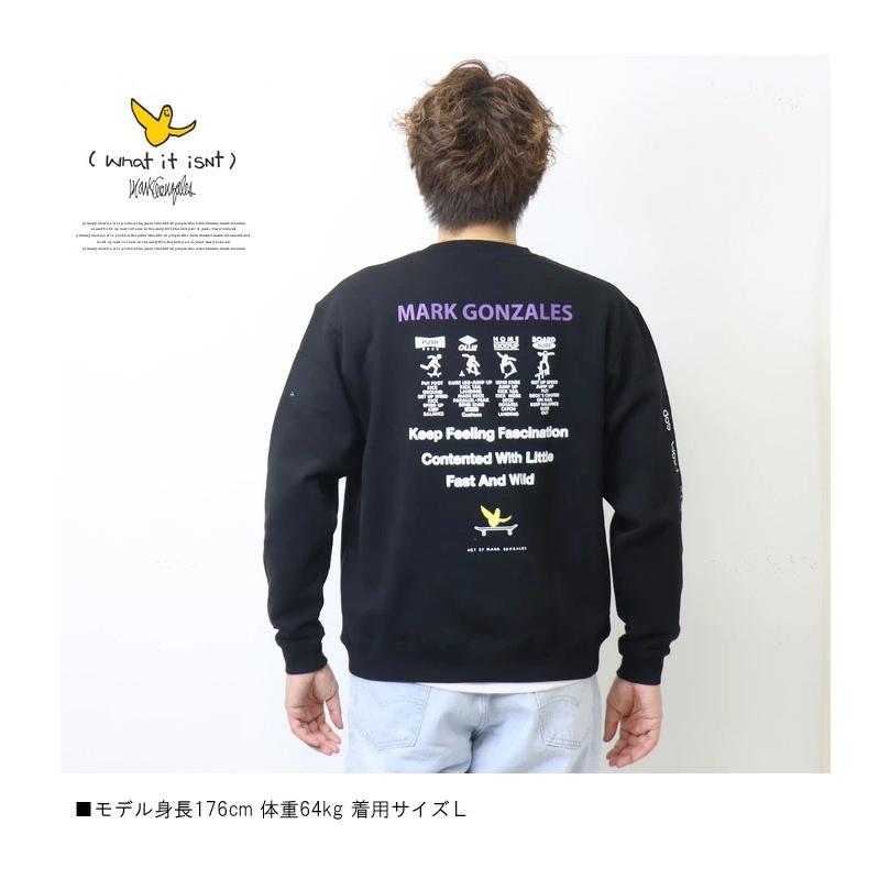 What it isNt ART BY MARK GONZALES マークゴンザレス 袖刺繍 プリント スウェットシャツ 裏起毛 トレーナー ユニセックス 送料無料 2H7-62315 | Mark Gonzales | 10