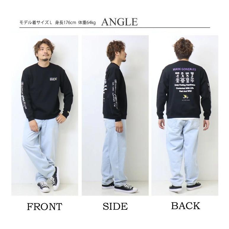 What it isNt ART BY MARK GONZALES マークゴンザレス 袖刺繍 プリント スウェットシャツ 裏起毛 トレーナー ユニセックス 送料無料 2H7-62315 | Mark Gonzales | 12