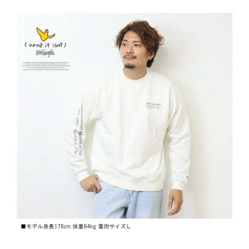 What it isNt ART BY MARK GONZALES マークゴンザレス 袖刺繍 プリント スウェットシャツ 裏起毛 トレーナー ユニセックス 送料無料 2H7-62315 | Mark Gonzales | 03