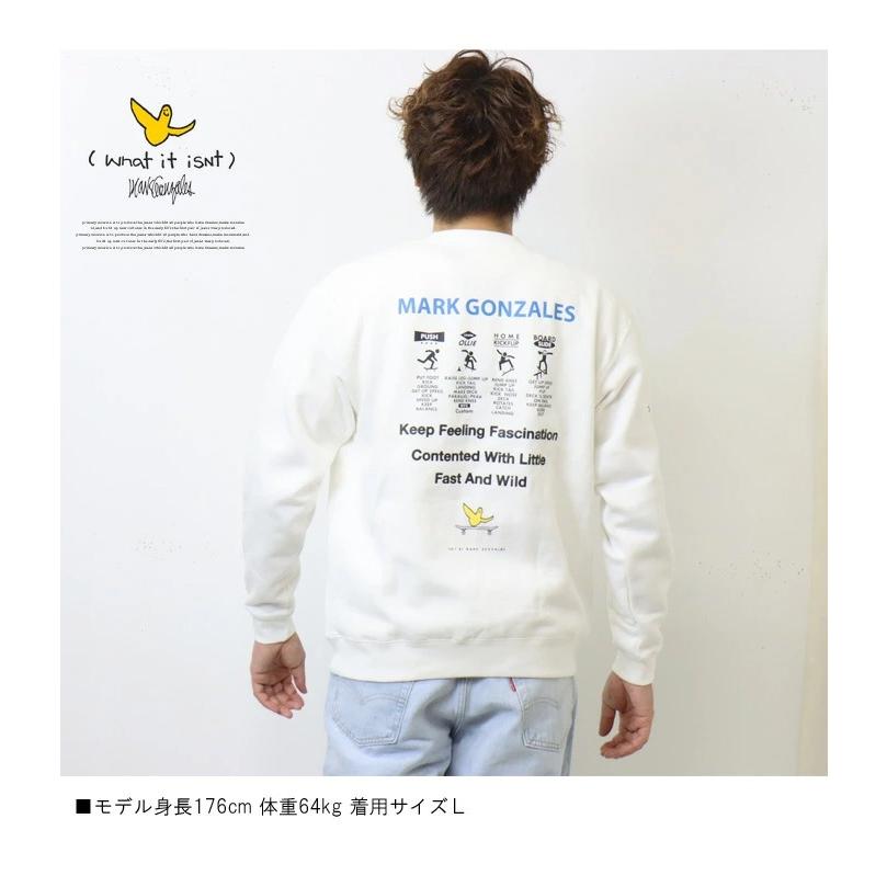 What it isNt ART BY MARK GONZALES マークゴンザレス 袖刺繍 プリント スウェットシャツ 裏起毛 トレーナー ユニセックス 送料無料 2H7-62315 | Mark Gonzales | 04