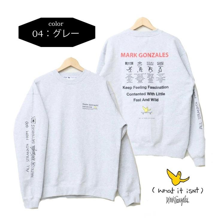 What it isNt ART BY MARK GONZALES マークゴンザレス 袖刺繍 プリント スウェットシャツ 裏起毛 トレーナー ユニセックス 送料無料 2H7-62315 | Mark Gonzales | 05