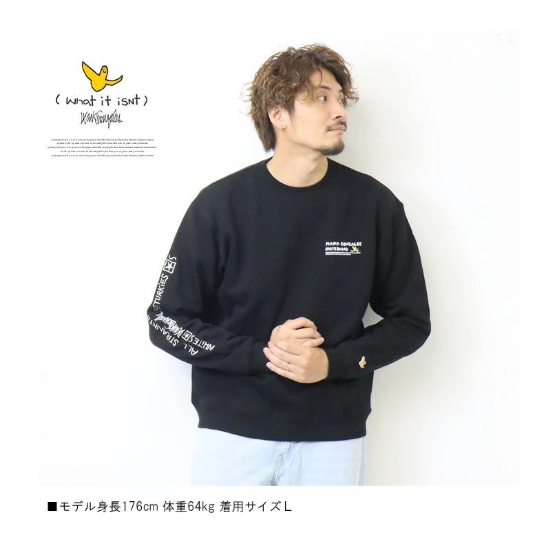 What it isNt ART BY MARK GONZALES マークゴンザレス 袖刺繍 プリント スウェットシャツ 裏起毛 トレーナー ユニセックス 送料無料 2H7-62315 | Mark Gonzales | 09