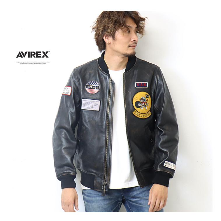 AVIREX アヴィレックス エイジド レザーブルゾン トムキャット AVIREX アヴィレックス エイジド レザーブルゾン トムキャット