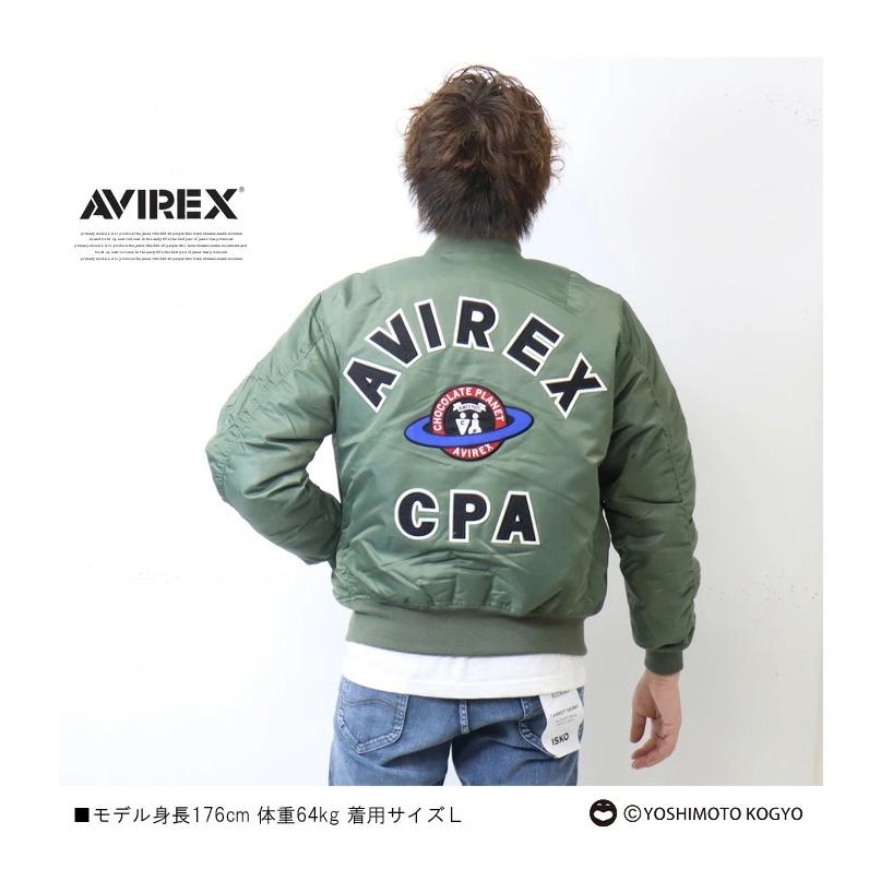 SALE セール AVIREX アヴィレックス チョコレートプラネット コラボ MA-1ジャケット チョコプラ アウター ブルゾン アビレックス 送料無料 783-2252045｜rexone｜09