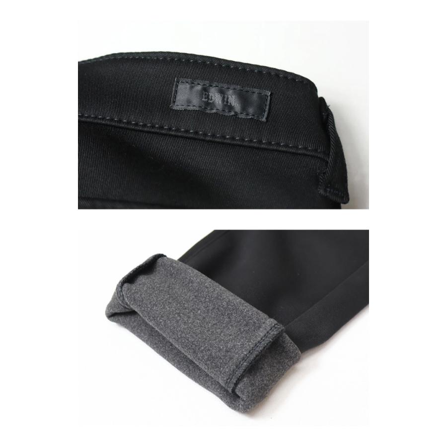 SALE セール EDWIN エドウィン レディース MEB02W ハタラクロ 裏フリース スリムストレート 暖パン 暖かいパンツ パンツ ストレッチ 仕事着 作業着 送料無料 | EDWIN | 11