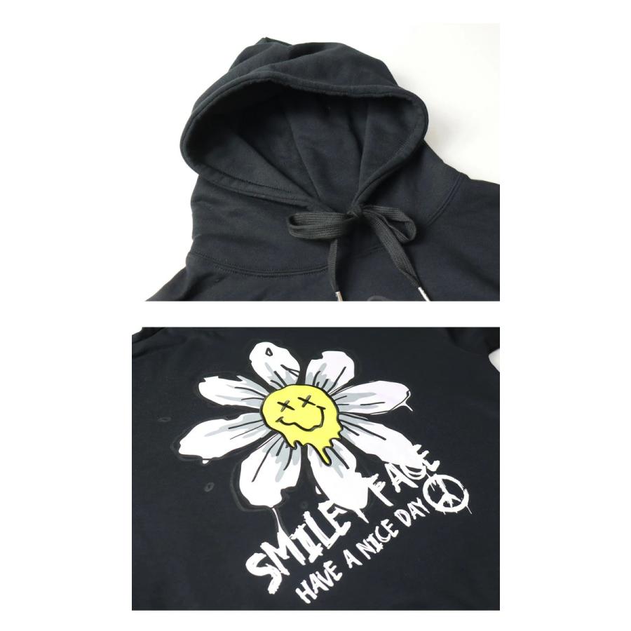 SMILEY FACE スマイリーフェイス メルトデイジー スウェットパーカー ビッグシルエット 裏微起毛 ユニセックス ニコちゃん プルパーカー 送料無料 142612 | SMILEY FACE | 13