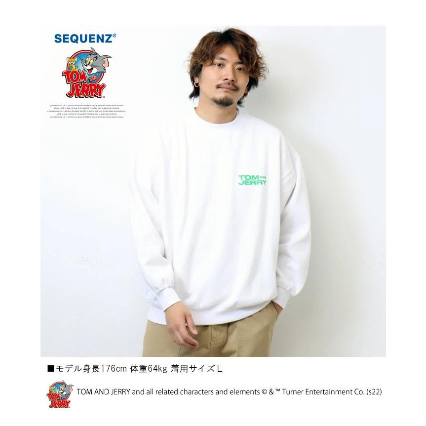 SEQUENZ トムとジェリー バックプリント クルーネックスウェット 裏起毛 トレーナー ユニセックス ビッグシルエット トムジェリ 送料無料 23370900 |  | 03