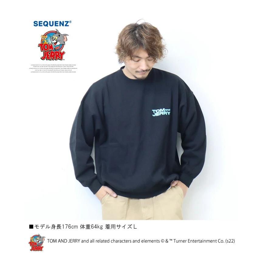 SEQUENZ トムとジェリー バックプリント クルーネックスウェット 裏起毛 トレーナー ユニセックス ビッグシルエット トムジェリ 送料無料 23370900 |  | 09