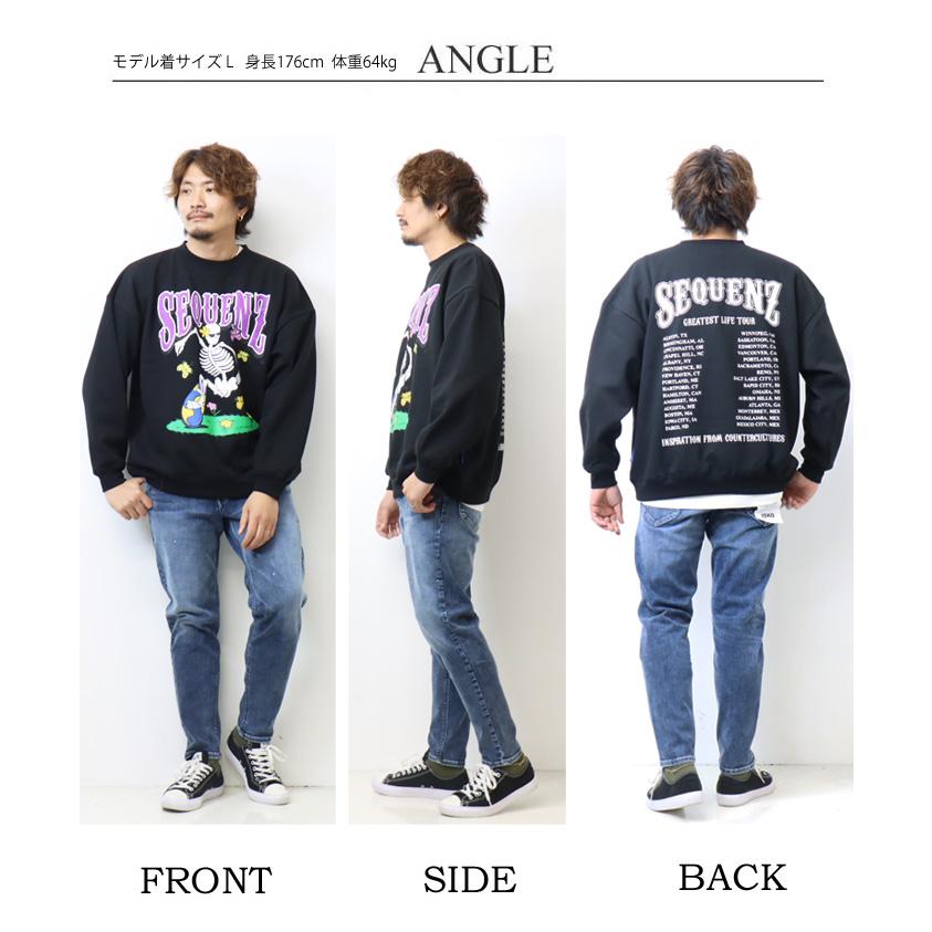 SEQUENZ シークエンズ スケルトン スケーター スウェットシャツ トレーナー 裏起毛 メンズ レディース ユニセックス ビッグシルエット 送料無料 23370007 |  | 10