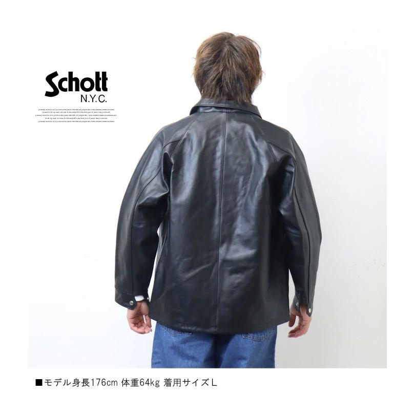 Schott N.Y.C ショット ラムレザー コーチジャケット レザー Schott N.Y.C ショット ラムレザー コーチジャケット レザー