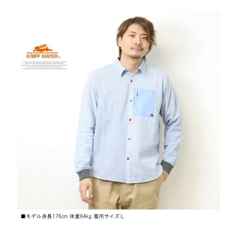 KRIFF MAYER（クリフメイヤー） 袖リブ ハッピーシャツ 長袖シャツ