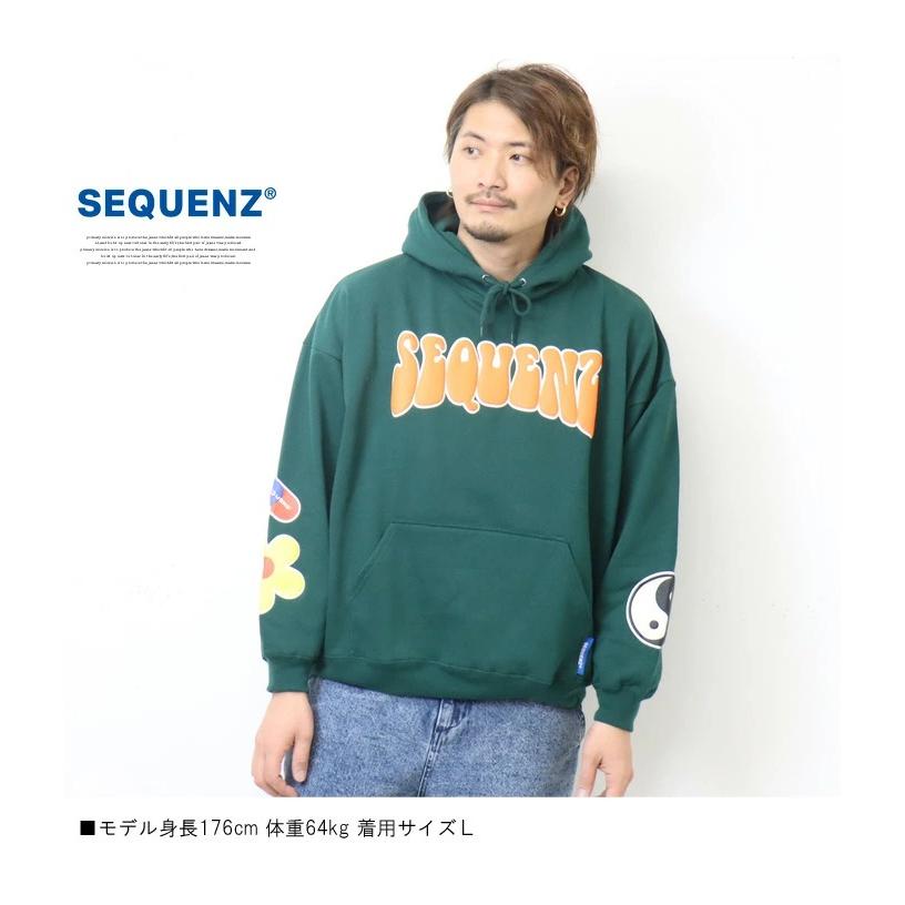 SEQUENZ シークエンズ バックプリント スウェットパーカー フーディー プルパーカー 裏起毛 ユニセックス ビッグシルエット 送料無料 23370016 |  | 06