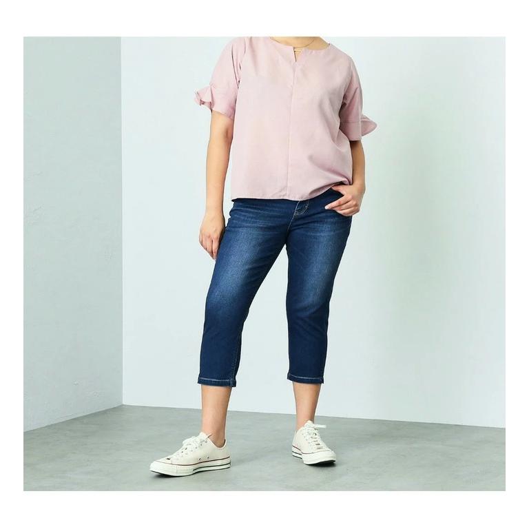 大きいサイズ C17 C-SEVENTEEN レディース クロップドテーパード クロップドパンツ デニム ジーンズ ストレッチ シーセブンティーン C-17 送料無料 CR350 |  | 08