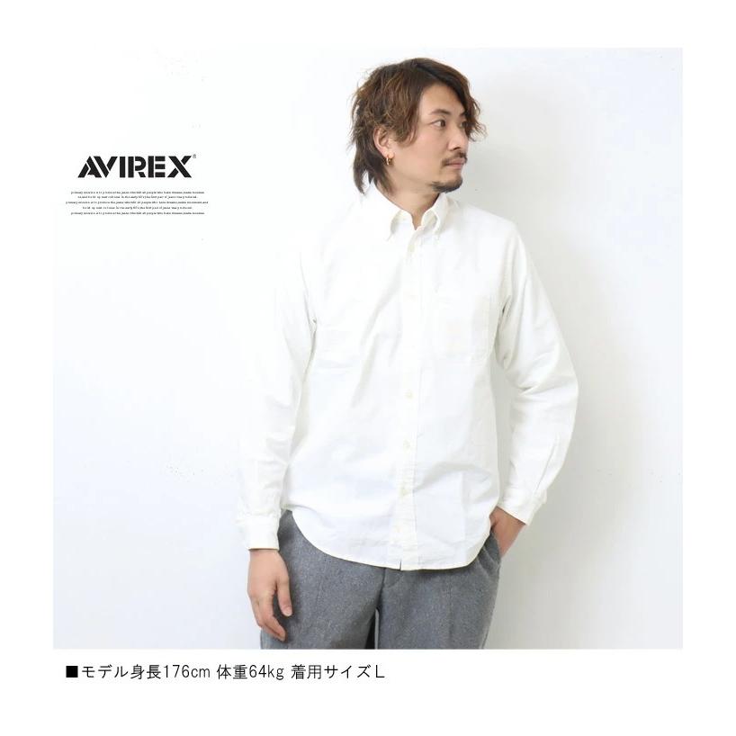 AVIREX アヴィレックス 長袖 オックスシャツ ボタンダウン メンズ オックスフォードシャツ ボタンダウンシャツ トップス 定番 アビレックス 783-3920004 | AVIREX | 03