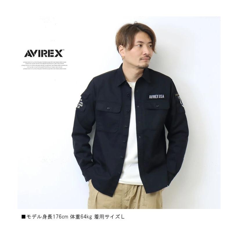 AVIREX（アヴィレックス） 長袖 ベーシック ファティーグシャツ メンズ