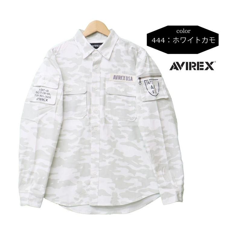 AVIREX（アヴィレックス） 長袖 ベーシック ファティーグシャツ メンズ