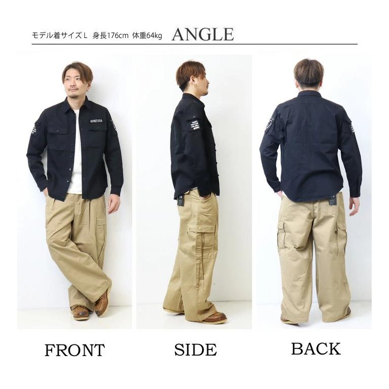 AVIREX（アヴィレックス） 長袖 ベーシック ファティーグシャツ メンズ