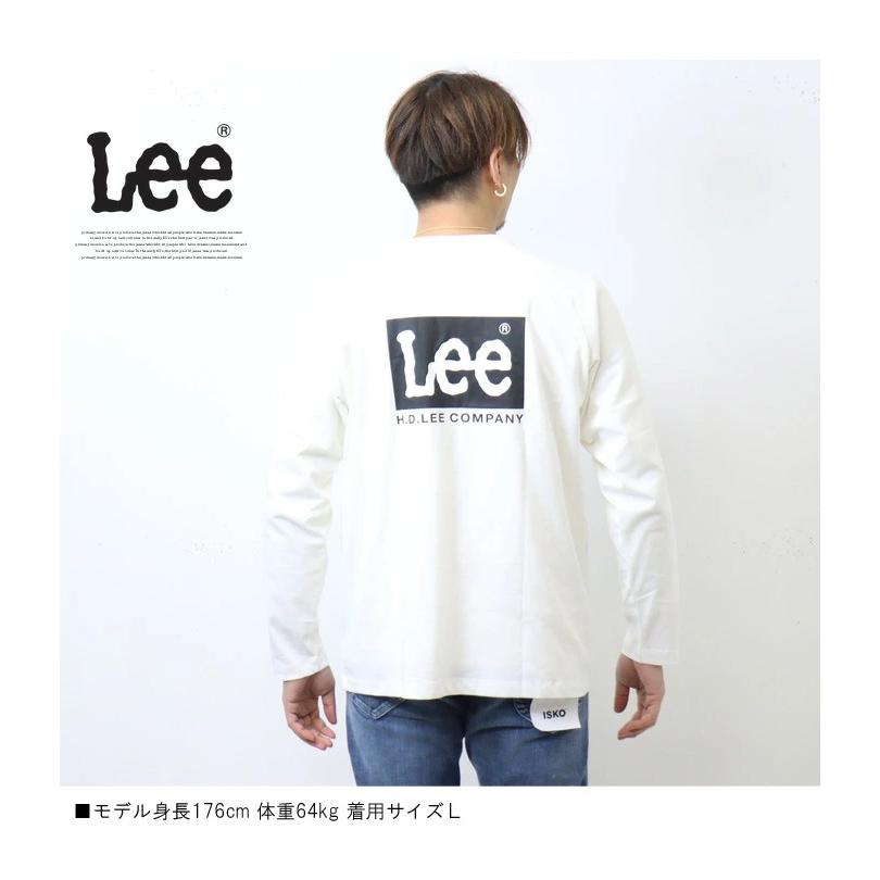 Lee（リー） ロゴ刺繍 バックプリント 長袖 Tシャツ メンズ レディース